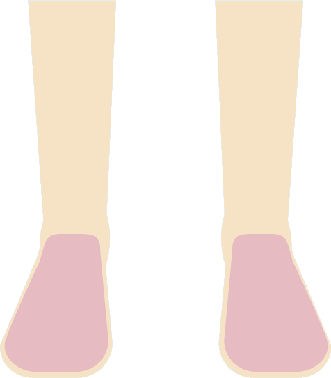足の甲と指（両足）